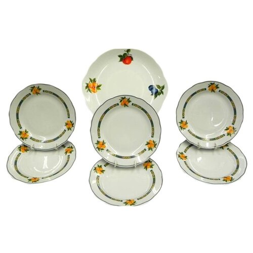 фото Набор для торта 7 предметов (27 см х 1 шт, 19 см х 6 шт) leander "мэри-энн /фруктовый сад" / 159216