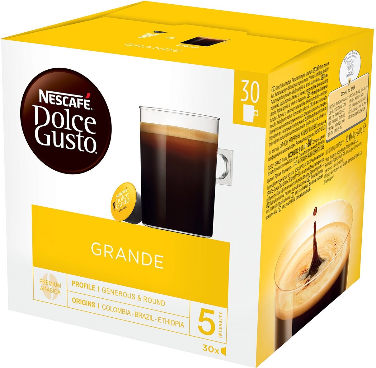 Кофе в капсулах Grande для Nescafe Dolce Gusto, 30 кап. в уп., 1 уп. - фотография № 1