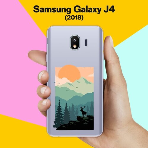 Силиконовый чехол на Samsung Galaxy J4 (2018) Закат / для Самсунг Галакси Джей 4 2018