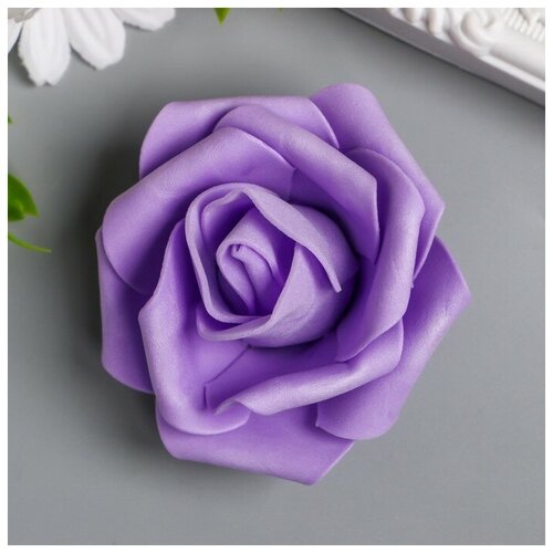 Купить Декор для творчества Фиолетовая роза пышная d=7 см (20 шт), нет бренда, фиолетовый
