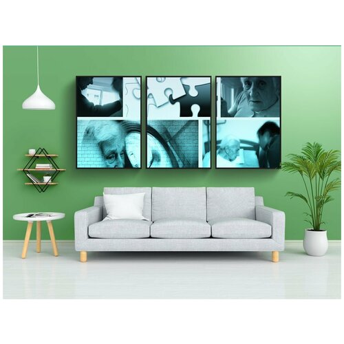 фото Набор модулных постеров для интерьера "расходов на лечение, деменция, женщина" 60x90 см. в тубусе, без рамки lotsprints