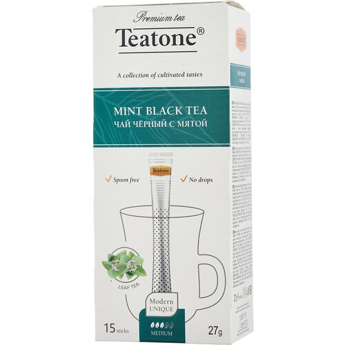Чай черный с мятой в стиках Teatone