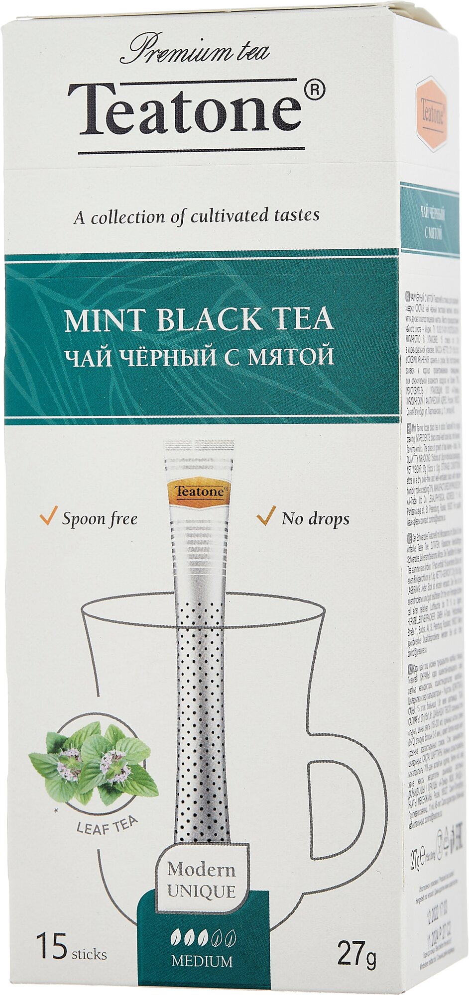 Чай черный с мятой в стиках Teatone - фотография № 1