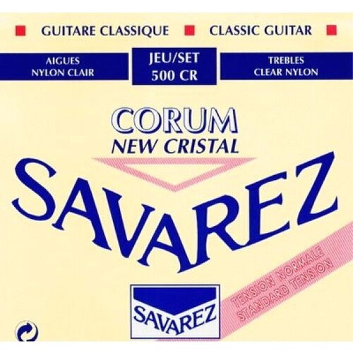 Струны для классической гитары Savarez 500CR Corum New Cristal Red standard tension