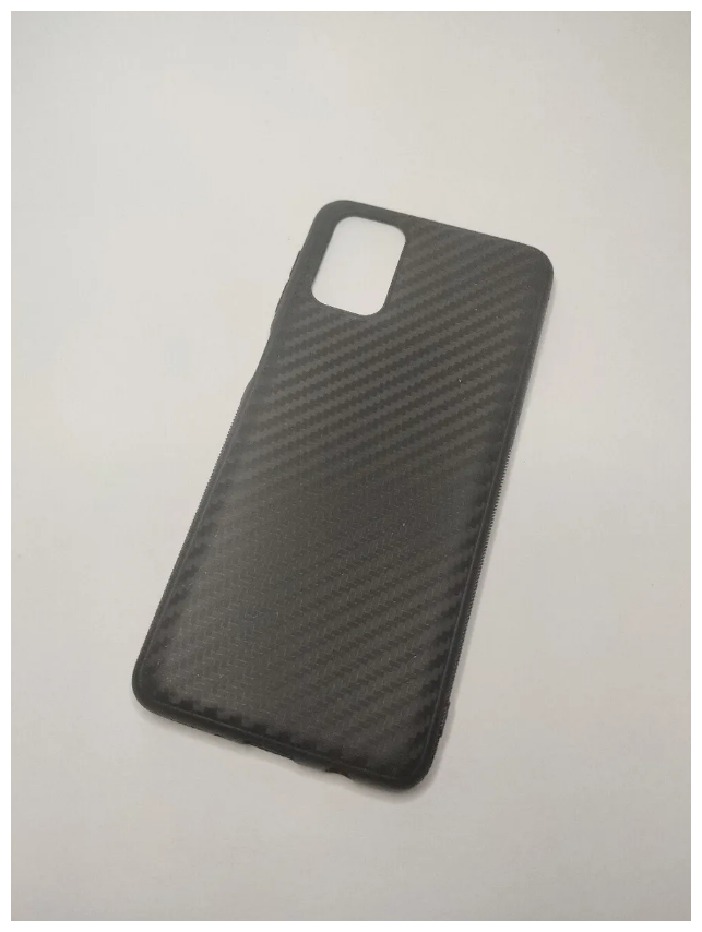 Силиконовый чехол с текстурой карбон для Samsung Galaxy M31s черный