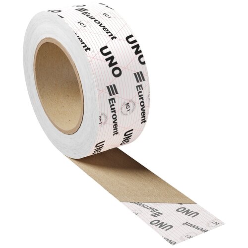 Упаковка клеящей односторонней ленты- скотч UNO Eurovent 50мм*25м 12шт/уп , универсальная монтажная лента Евровент Уно , строительный скотч для кровли