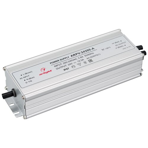 фото 023070(1) блок питания arpv-24300-a (24v, 12.5a, 300w) (arl, ip67 металл) arlight