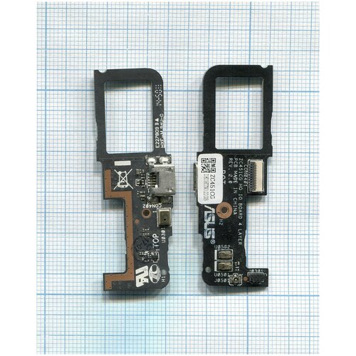 Разъем Micro USB для Asus ZenFone C ZC451CG (плата с системным разъемом и микрофоном)
