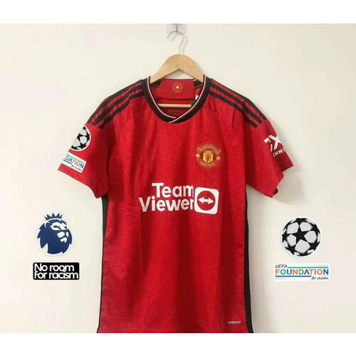 Футбольная футболка , силуэт свободный, размер S, красный