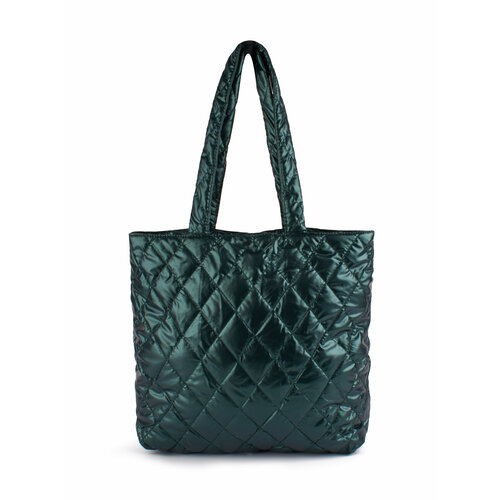 фото Сумка шоппер , фактура стеганая, зеленый нет бренда