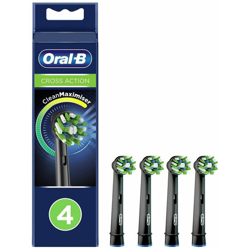 Насадка для зубных щеток Oral-B Cross Action EB50BRB упак.4шт 4 pcs replacement toothbrush heads for braun oral b electric toothbrush soft bristle vitality dual clean cross action eb50 p