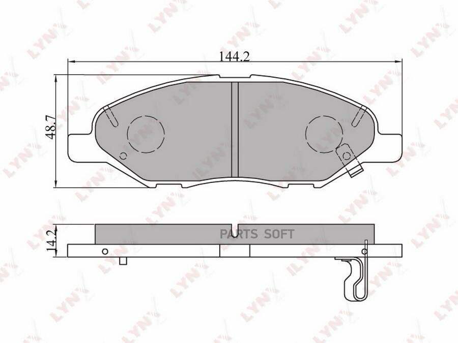 LYNXAUTO BD-5707 Колодки тормозные передние к-кт