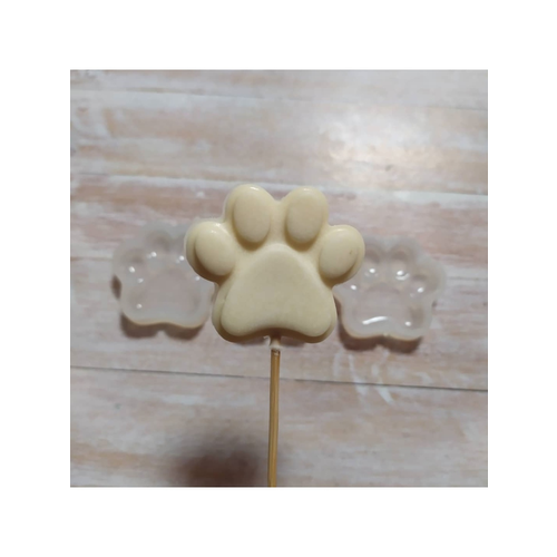 Силиконовая форма для леденцов лапы 5 см 3 ячейки