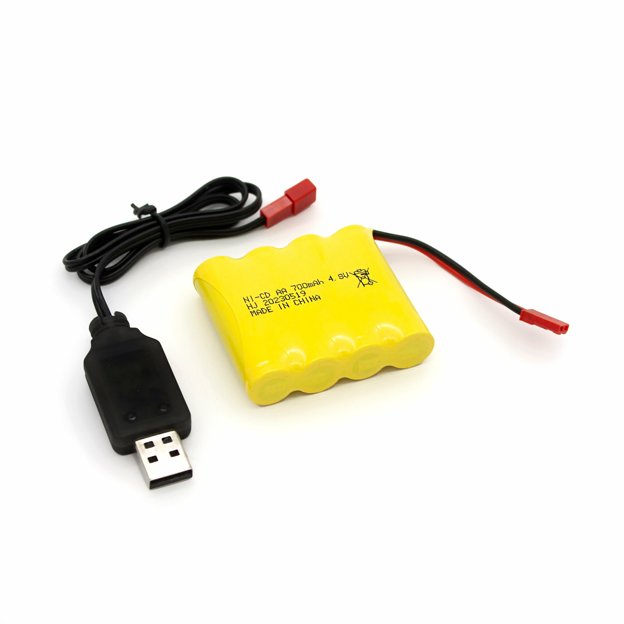 Комплект аккумулятор 4.8 V 700 mAh разъём JST + USB ЗУ