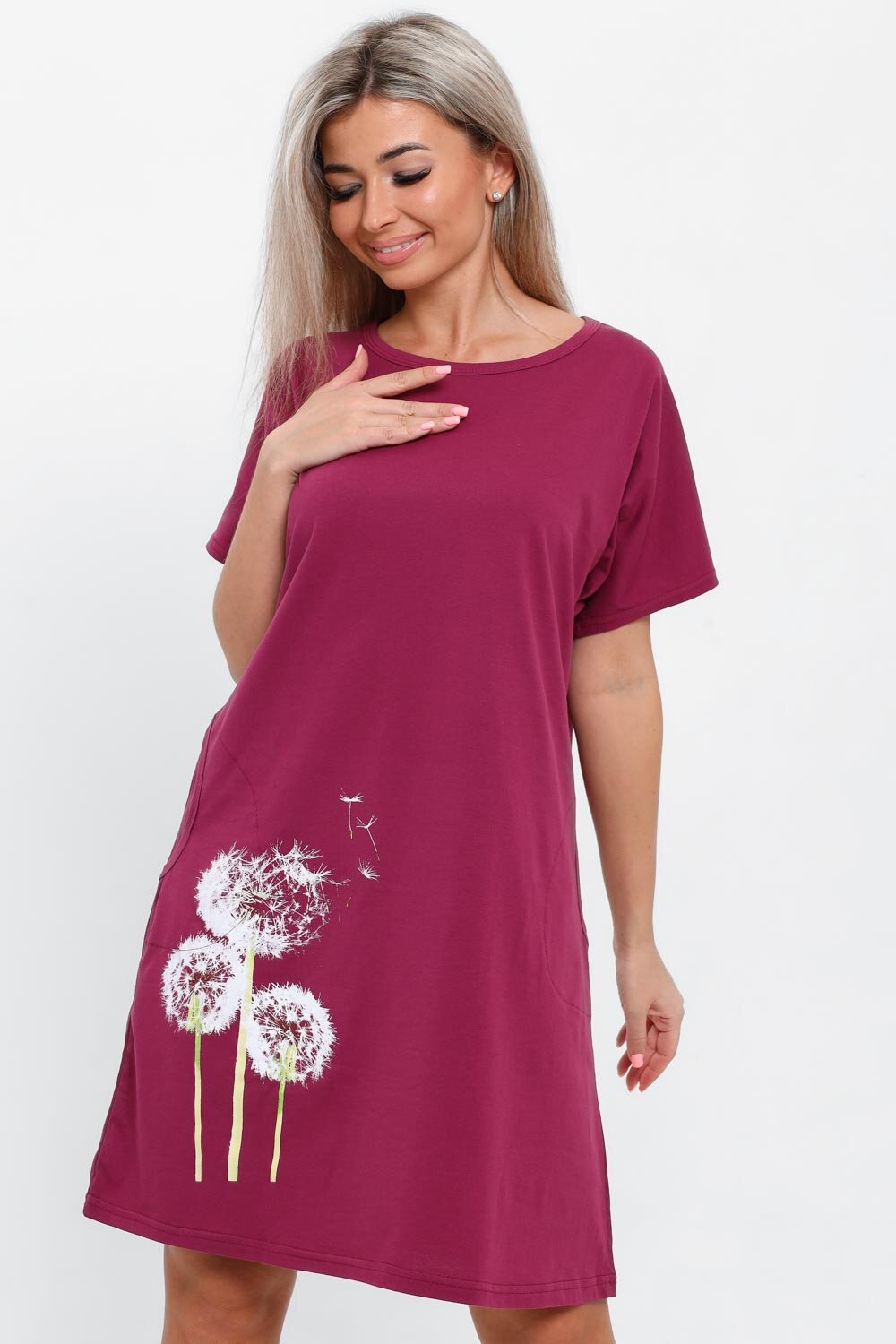 Платье М-639 размер 48-70 (68, Фиолетовый) - фотография № 9