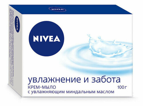 Крем-мыло NIVEA Увлажнение и забота с миндальным маслом, 100 г