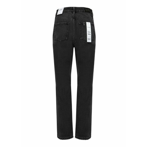 Джинсы LIU JO, размер 30, серый джинсы прямого кроя с высокой талией и множеством карманов средняя стирка