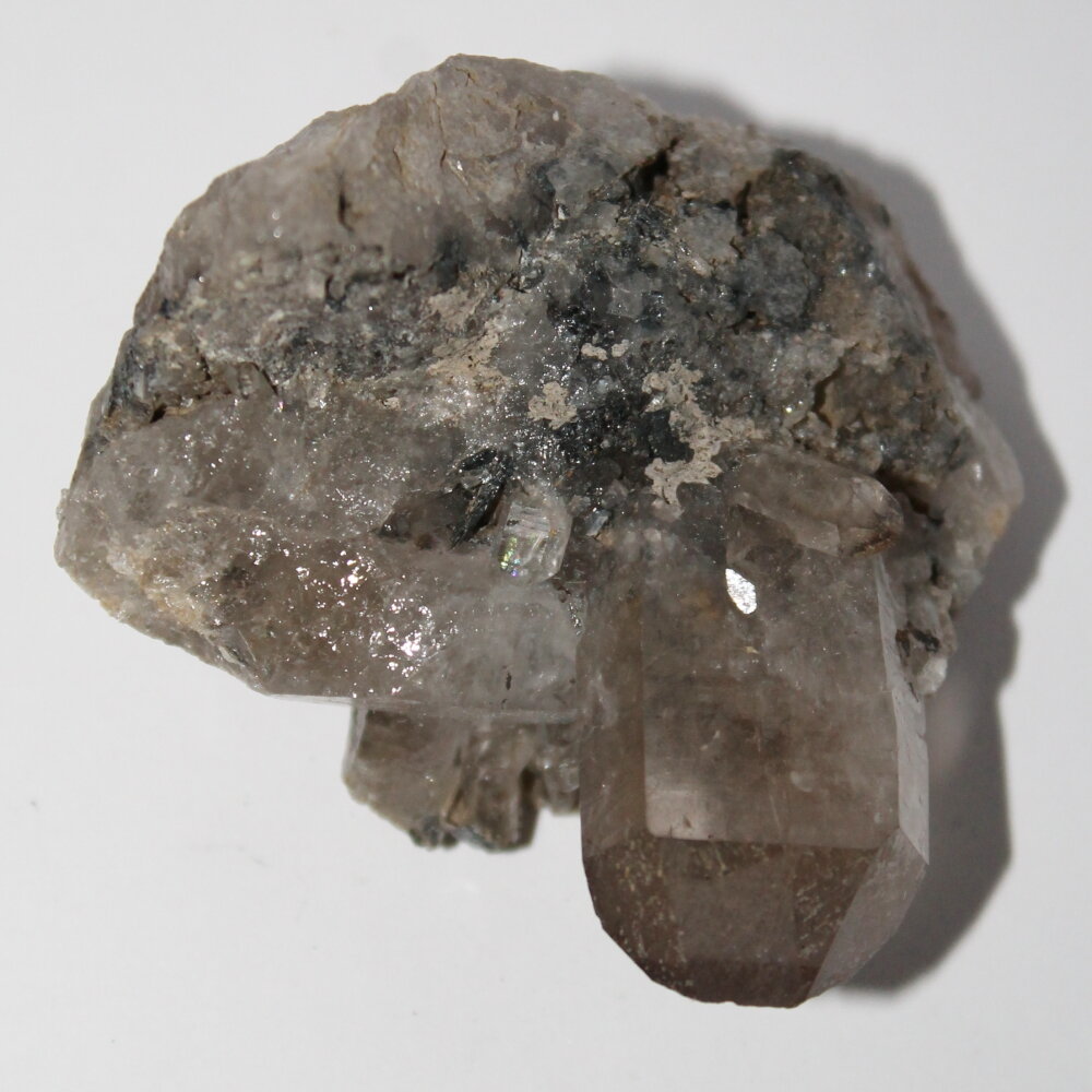 Сросток кристалла дымчатого Кварца эффектный, коллекционный минерал "True Stones"