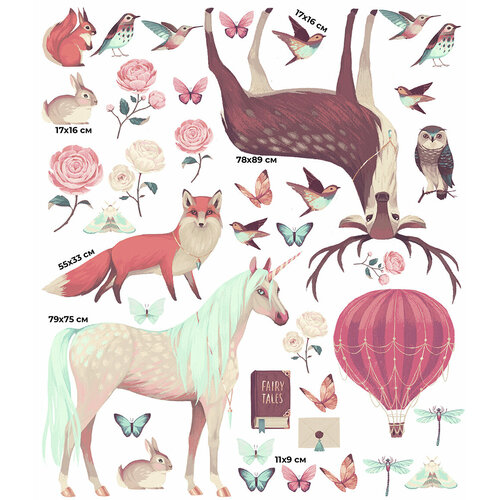 Наклейки интерьерные на стену Magic forest