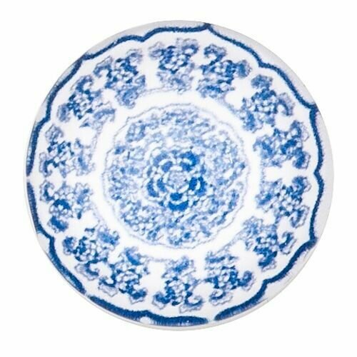 Кнопка стеклянная "Гжель" #5