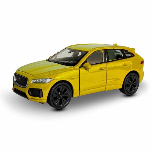 Машинка WELLY JAGUAR F-PACE Золотой / модель машины 1:38 с пружинным механизмом машинка welly jaguar f type coupe серый модель машины 1 38 с пружинным механизмом