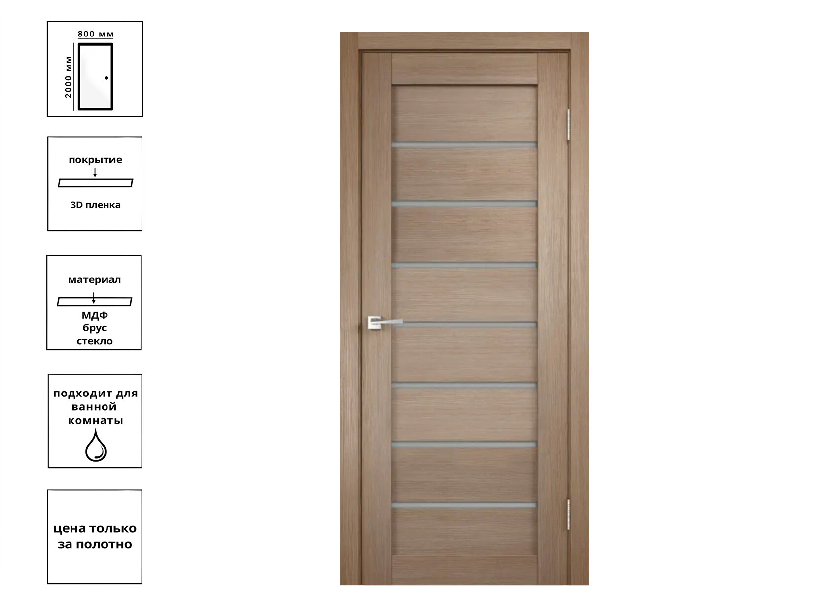 Дверь VellDoris 3D Flex UNICA 1 Бруно (ДО-80)