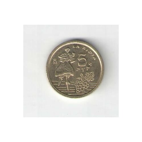 Монета Испании 5 песет 1989-1999г. португалия 1999г 50 лет совету европы марка