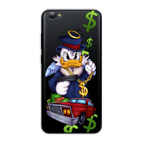 Силиконовый чехол на Vivo Y65/Y66 / Виво Y65/Y66 Scrooge McDuck with a Gold Chain, прозрачный силиконовый чехол на vivo y65 y66 виво y65 y66 лиса 2