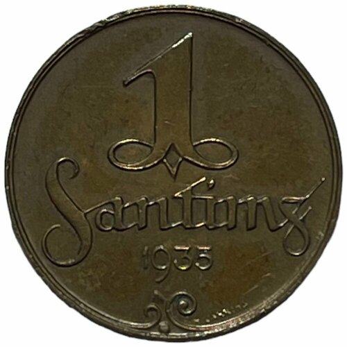 Латвия 1 сантим 1935 г.