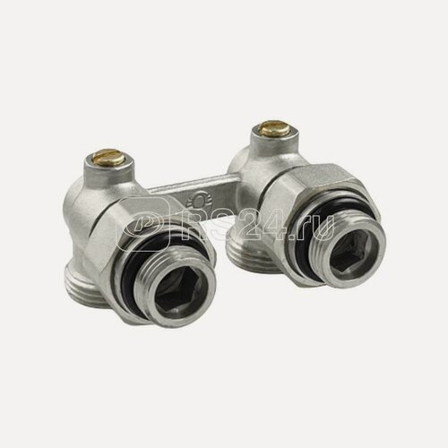 Изображение товара Узел угловой для нижн. подкл. рад. 3/4дюйм с компл. адаптеров 1/2дюйм (48/8) К VALFEX VF.345.02.034.012