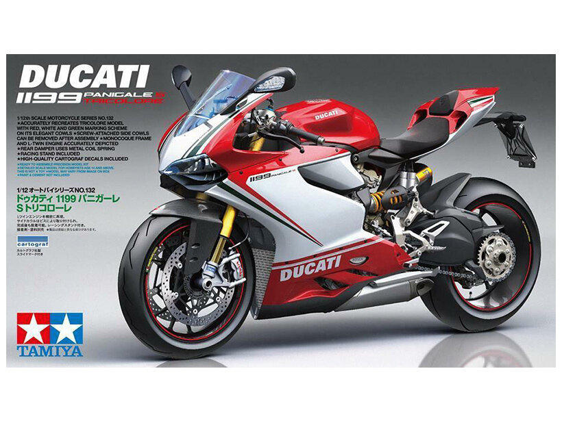 14132 Tamiya Мотоцикл Ducati 1199 Panigale S (1:12)