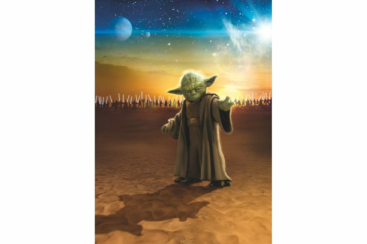 фото Фотообои бумажные KOMAR "звездные войны Мастер Йода" 184х254 см (ШхВ)