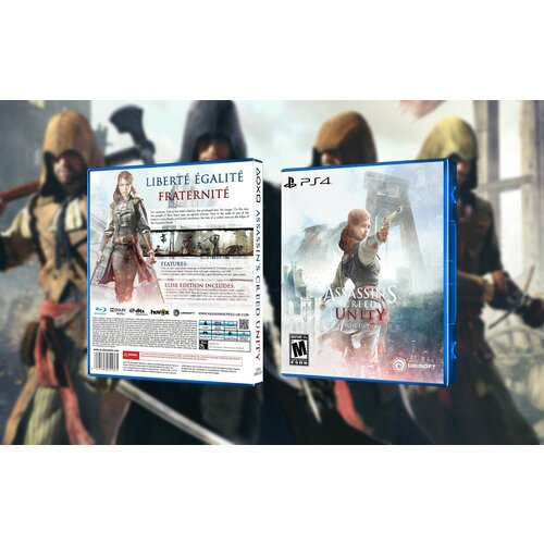 кастомная обложка для кейса бокса ps 4 spider man Assassin's Creed Unity / Эксклюзивная Обложка для Кейса PS4