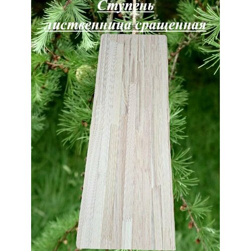 Ступень из массива лиственницы сращенной толщина 18мм размер 250мм х 650мм