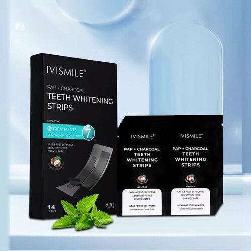 IVISMILE Отбеливающие полоски для зубов, 14 полосок на 7 дней. Teeth whitening Strips