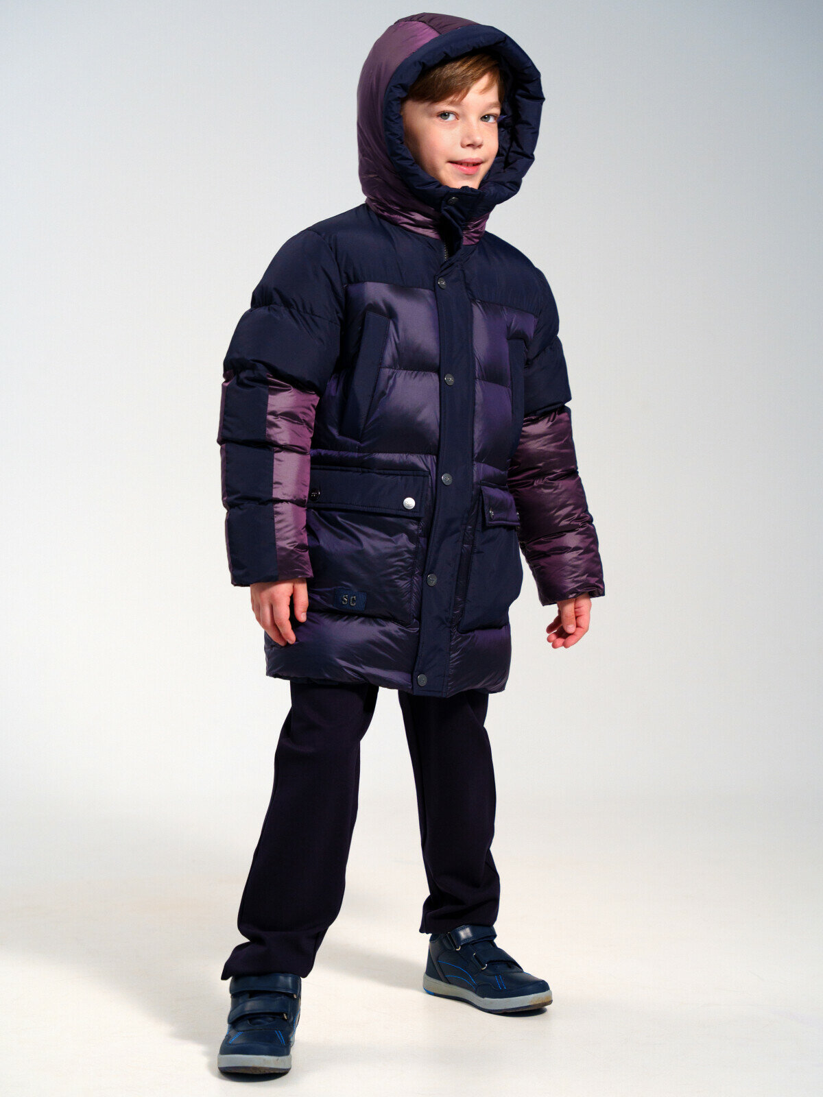 Куртка playToday, размер 152, темно-синий — фото 1