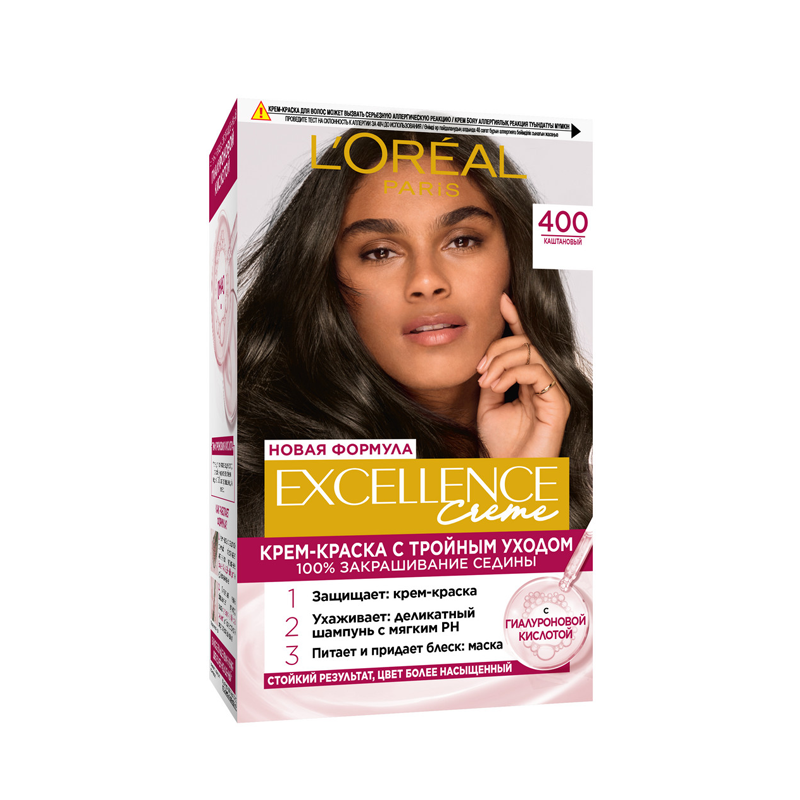 Крем-краска для волос L'Oreal Paris Excellence т.400 Каштановый 192 мл ...
