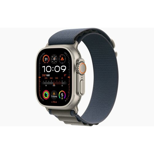 Умные часы Apple Watch Ultra 2 49 мм Titanium Case GPS Cellular Blue Alpine Loop 103170₽
