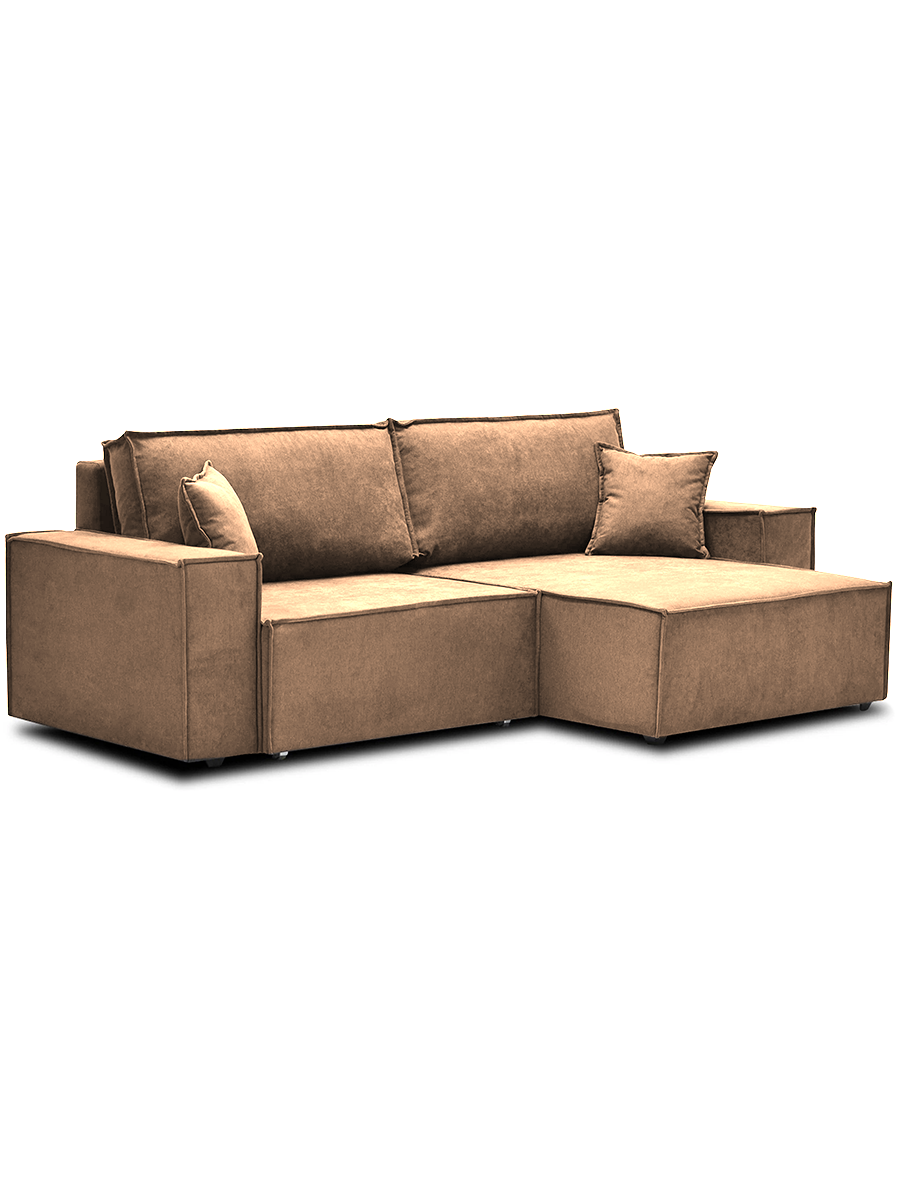 Угловой диван MF-SOFA, в стиле лофт, с подлокотниками, антивандальный велюр, еврокнижка