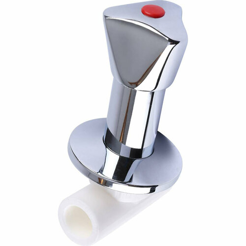 Полипропиленовый вентиль с хромированной удлиненной ручкой под штукатурку 25 мм SPK