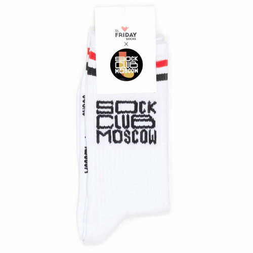 фото Носки st. friday x sock club moscow носки спортивные с надписями - логотип, размер 38-41