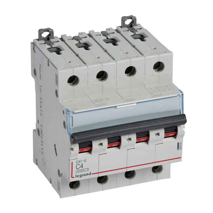 Выключатель автомат. 4-пол. (4P) 4А C 6кА DX3 Legrand