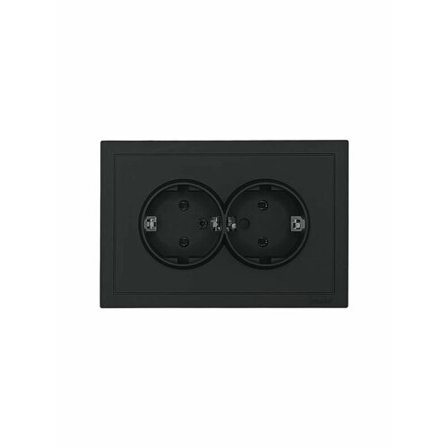 Розетка 2-мест бз СП ZIMA IP20 16А ПБТ безвинт зажим черн бархат LEZARD 704-4200-128BQC 642₽