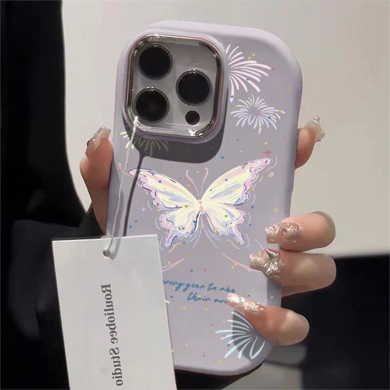 Фейерверк "Бабочка", для iPhone 15/16/13/12/14/Pro/Pro Max, цвет фиолетовый