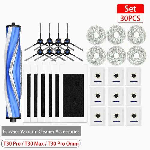Запасные части для роботов-пылесосов Ecovacs T30 Pro T30 Pro Omni T30 Max Yeedi M12 Pro Синий 2994₽