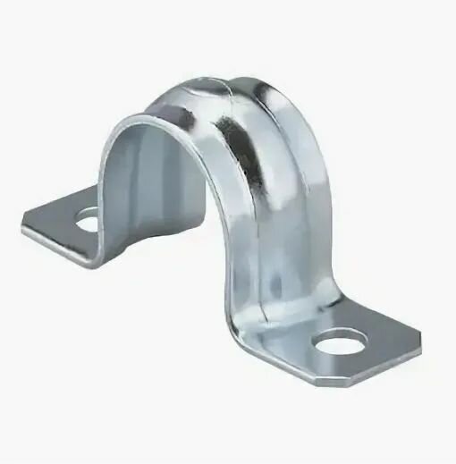 Скоба двухлапковая D 19-20 мм оцинкованная сталь Урал ПАК PF-6819-20-ZNM (комплект 10 шт)