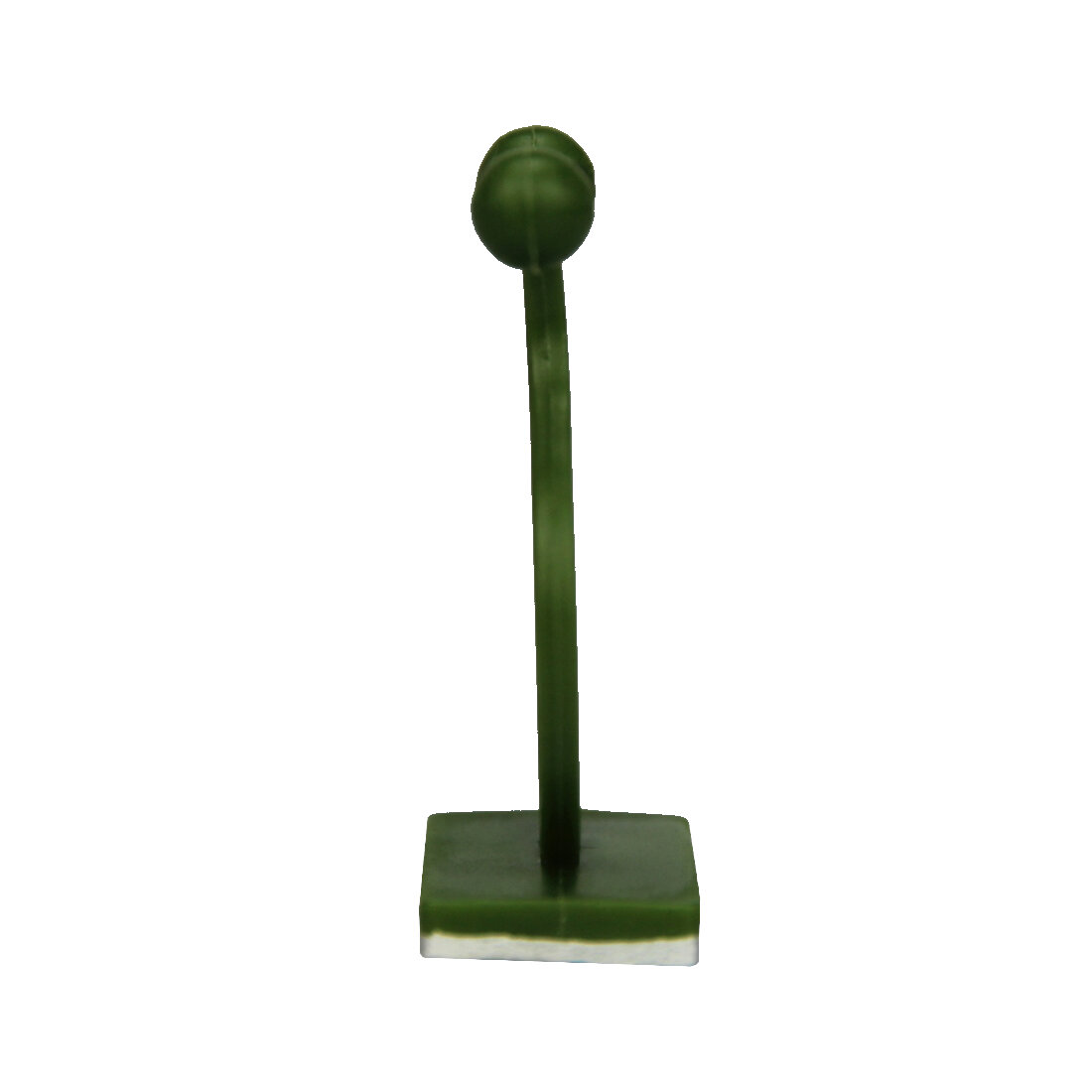 Клипса самоклеящаяся для поддержки растений, 10 шт, зеленая, пластик — фото 1