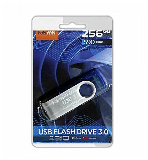 Флешка FaisON 256Gb ,590, USB 3.0, синий