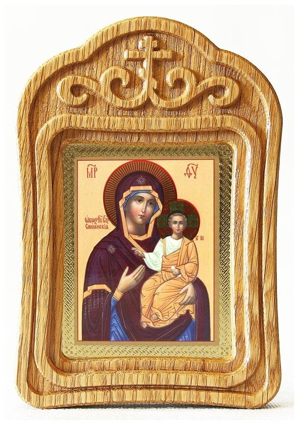 Икона Божией Матери "Одигитрия" Смоленская, резная рамка