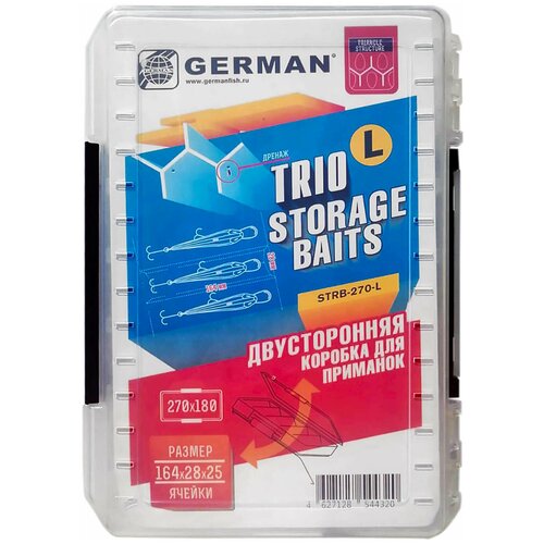 Коробка рыболовная двухсторонняя German 270х180